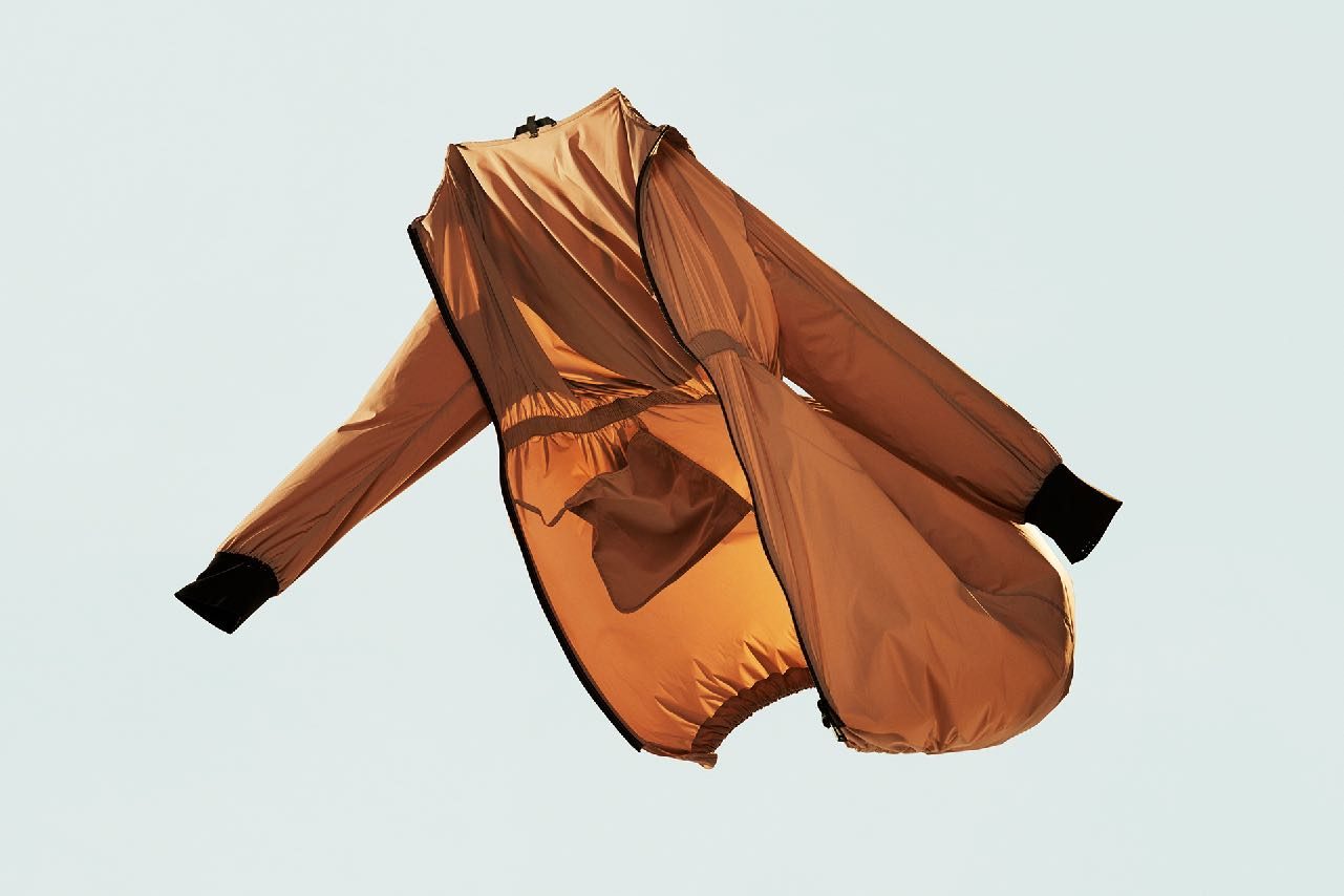 Jacket in the air