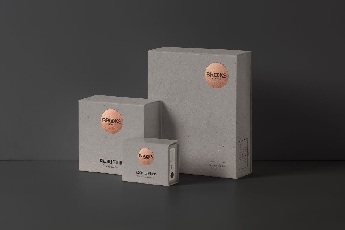 Packaging range with copper roundels