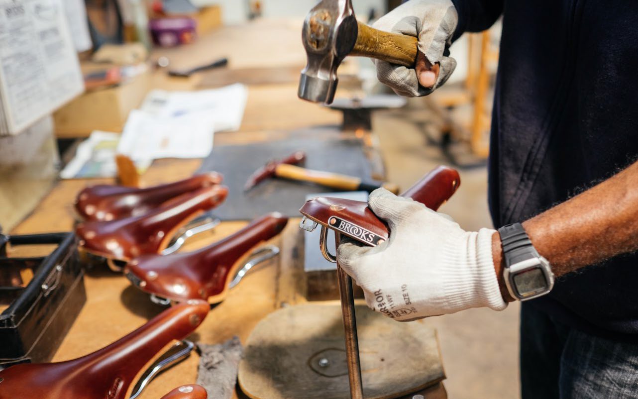 Hammering rivets by hand