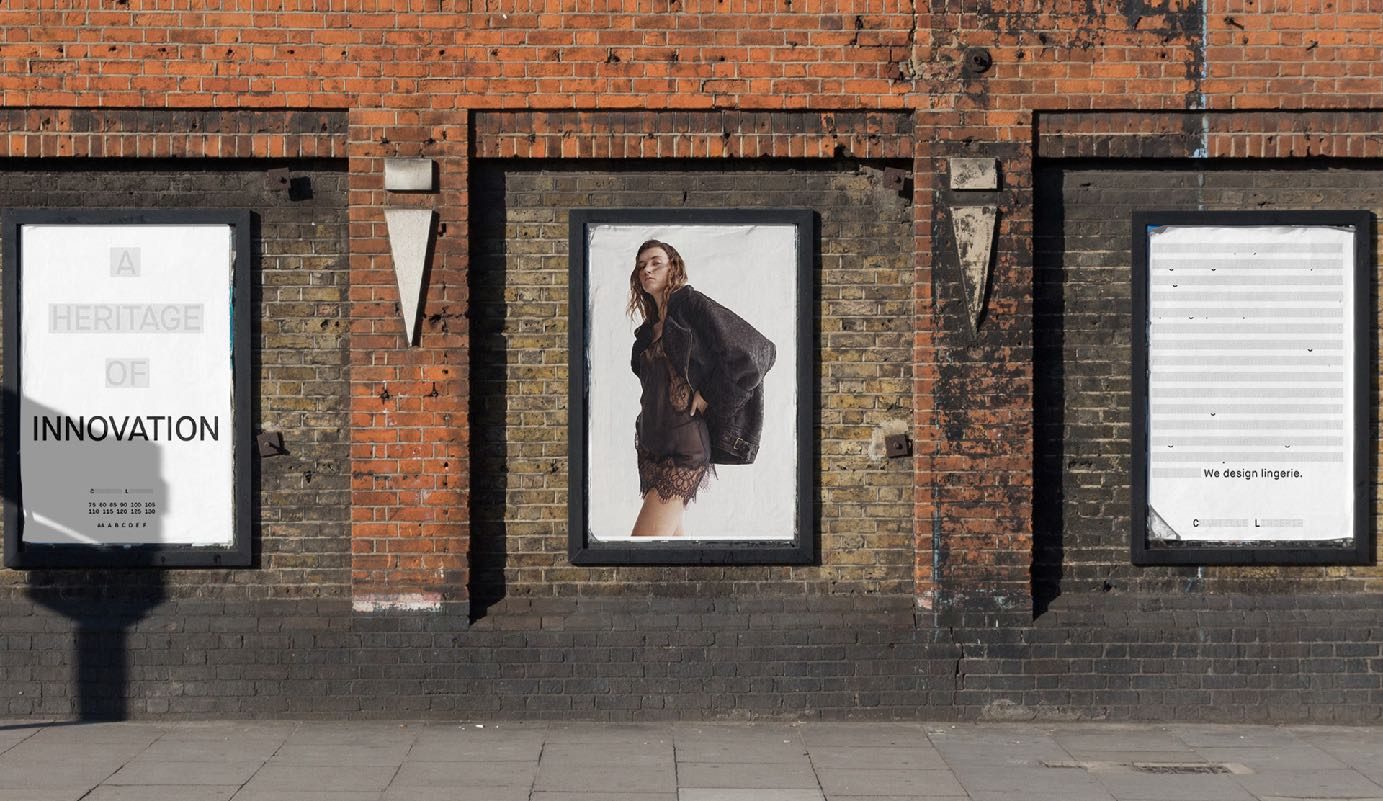 Posters on a brick wall