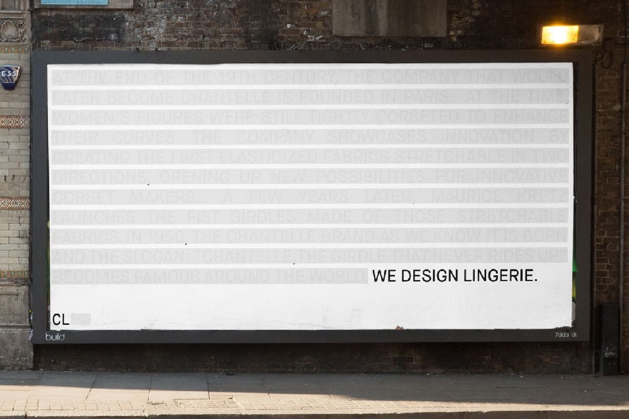 Billboard: We design lingerie.