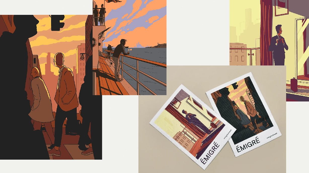 Illustration series and postcards