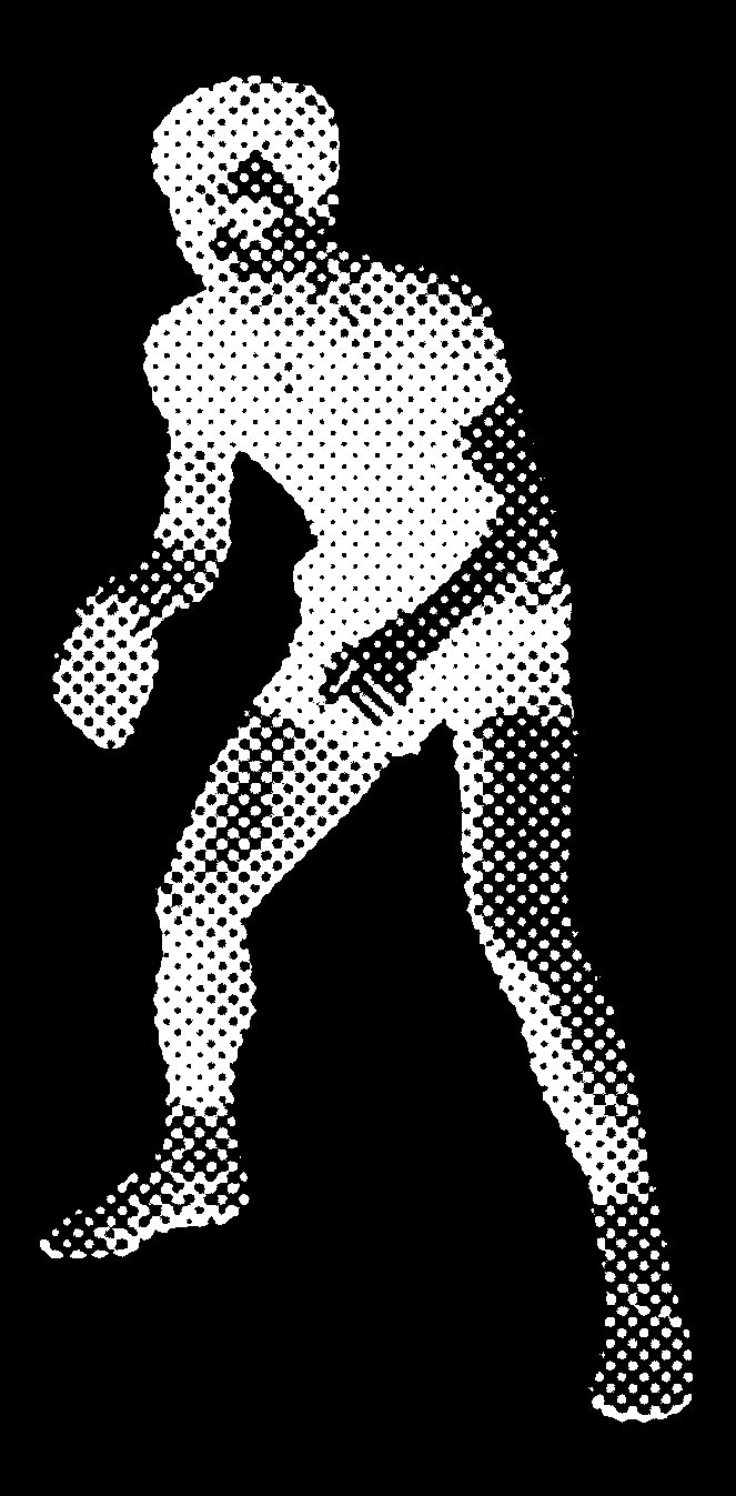 Halftone figure, black