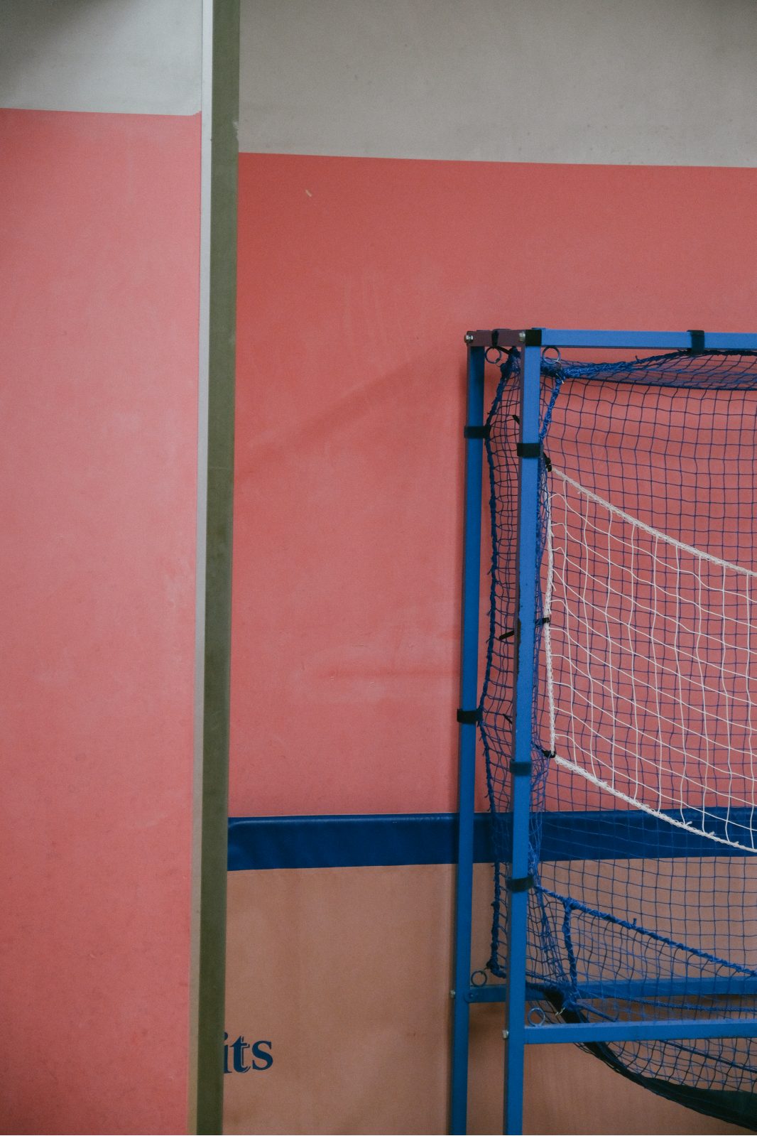 Net in a pink room