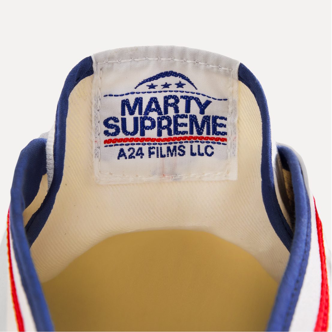 Marty Supreme tongue label, A24