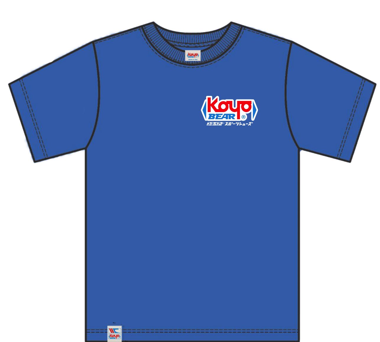 Blue tee, Koyo mark