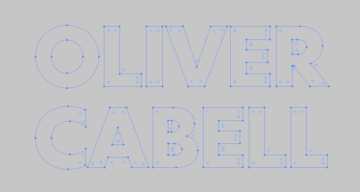 Custom lettering for the Oliver Cabell logotype