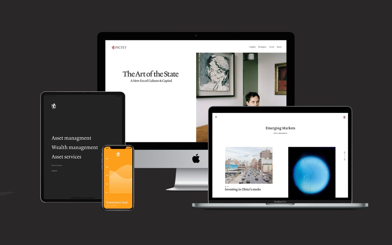 Pictet across desktop, tablet and phone