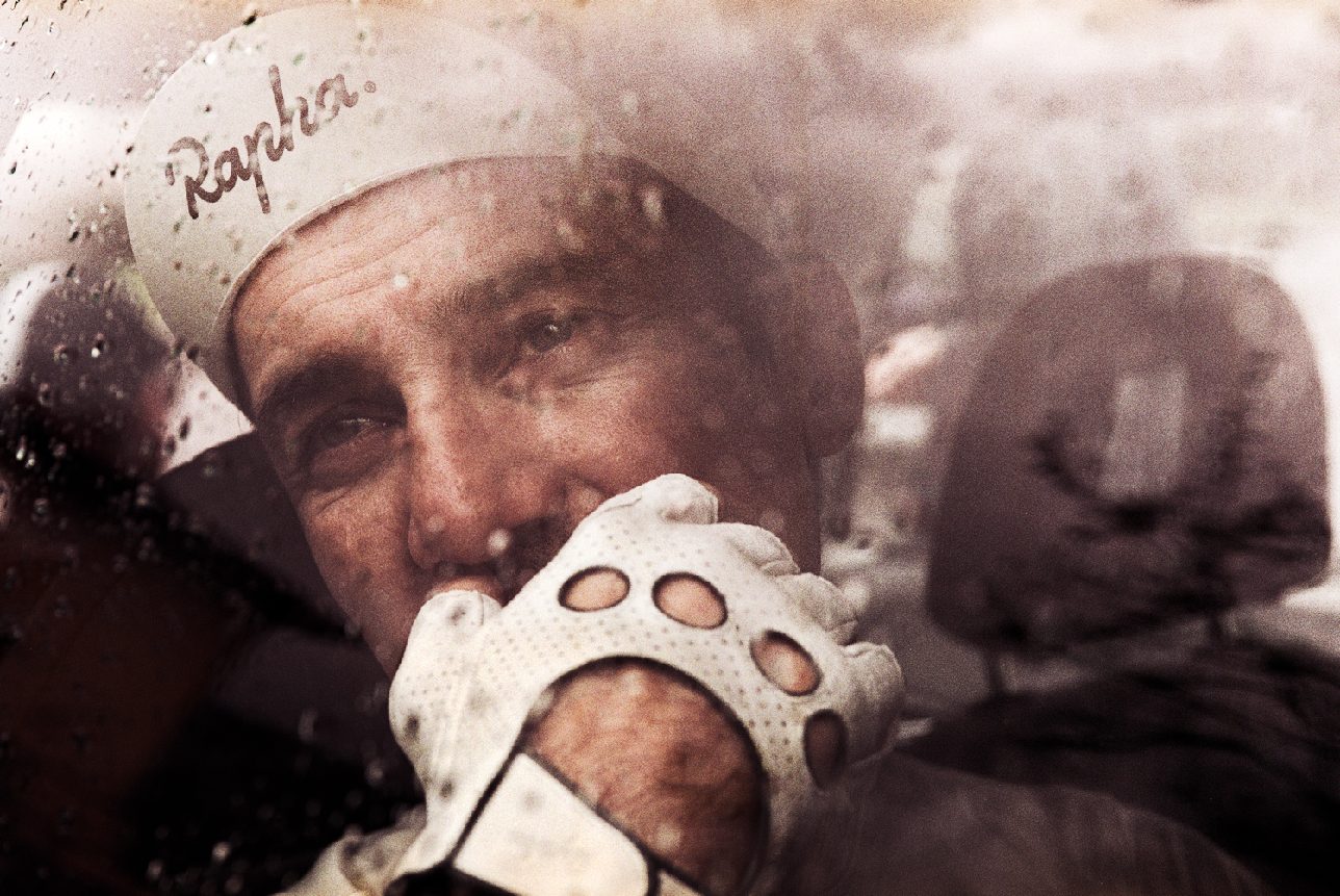Rider resting after a race