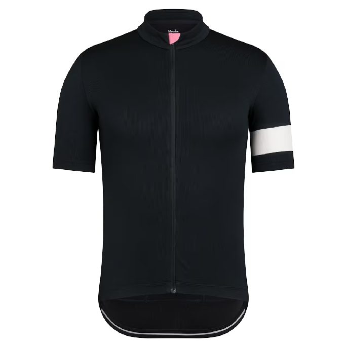 Black jersey with white arm stripe